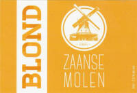Buitenlandse bieren voor Nederlandse markt (etiket Nederlandse plaatsnaam), Zaanse Molen Blond