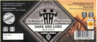 Bottleneck Brewery, Dark And Long  Milk Stout