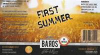 Baros Bier, First Summer Witbier Gin Infused