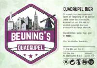 Buitenlandse bieren voor Nederlandse markt (etiket Nederlandse plaatsnaam), Beuning's Quadrupel
