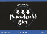 Buitenlandse bieren voor Nederlandse markt (etiket Nederlandse plaatsnaam), Papendrecht Bier Tripel