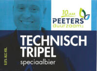 Buitenlandse bieren voor Nederlandse markt (etiket Nederlandse plaatsnaam), 10 jaar Peeters Technisch Tripel