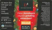 Brouwerij 't Meuleneind , Duvekot Bouw Fijne Feestdagen Blond