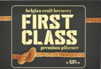 Buitenlandse bieren voor Nederlandse markt (etiket Nederlandse plaatsnaam), First Class Premium Pilsener