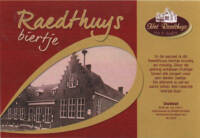 Buitenlandse bieren voor Nederlandse markt (etiket Nederlandse plaatsnaam), Raedthuijs Biertje Dubbel