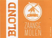 Buitenlandse bieren voor Nederlandse markt (etiket Nederlandse plaatsnaam), Zaanse Molen Blond