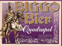 Buitenlandse bieren voor Nederlandse markt (etiket Nederlandse plaatsnaam), Biggo Bier Quadrupel