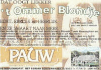 Bierbrouwerij De Pauw (Ommen), 't Ommer Blondje