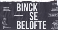 Kompaan Dutch Craft Beer Company, Binckse Belofte Werkbier