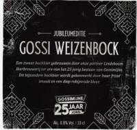 Lindeboom Bierbrouwerij, Gossi Weizenbock Jubileumeditie