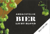 Buitenlandse bieren voor Nederlandse markt (etiket Nederlandse plaatsnaam), Ambachtelijk Bier Licht Blond