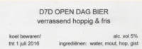 Brouwerij De 7 Deugden, D7D Open Dag Bier