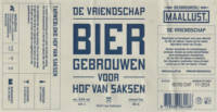 Bierbrouwerij Maallust, De Vriendschap Bier Gebrouwen Voor Hof Van Saksen
