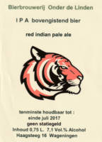 Brouwerij Onder De Linden, IPA Bovengistend Bier Red Indian Pale Ale