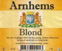 Buitenlandse bieren voor Nederlandse markt (etiket Nederlandse plaatsnaam), Arnhems Blond