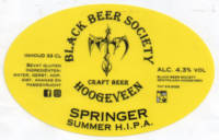 Black Beer Society, Springer Summer H.I.P.A. Black Beer Society, Springer Summer H.I.P.A.