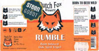 Dutch Fox Brewery, Rumble Rum Infused Oak Aged Tripel