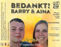 Brouwerij Klein Duimpje, Bedankt! Barry & Aina Brouwerij Klein Duimpje, Bedankt! Barry & Aina