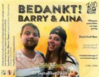 Brouwerij Klein Duimpje, Bedankt! Barry & Aina