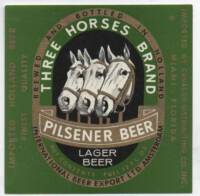 De Drie Hoefijzers, Three Horses Brand Pilsener Beer Lager Beer