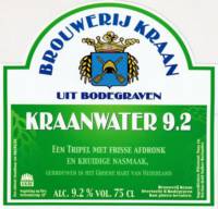 Brouwerij Kraan (Bodegraven), Kraanwater 9.2