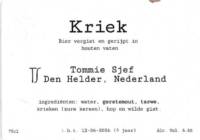 Tommie Sjef Wild Ales, Kriek