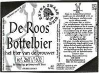 Bierbrouwerij De Roos Anno 1877, De Roos Bottelbier