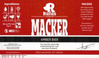 Brouwerij Rufus, Macker Amber Bier