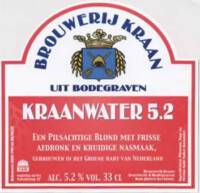 Brouwerij Kraan (Bodegraven), Kraanwater 5.2