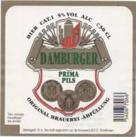Buitenlandse bieren voor Nederlandse markt (etiket Nederlandse plaatsnaam), Damburger Prima Pils