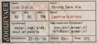 d'Ooijevaer, Code Oranje Strong Dark Ale