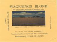 Brouwerij Onder De Linden, Wagenings Blond
