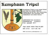 Stadsbrouwerij De Kemphaan BV, Kemphaan Tripel