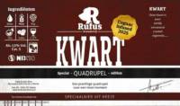 Brouwerij Rufus, Kwart Quadrupel Cognac Infused 2025