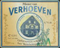 Buitenlandse bieren voor Nederlandse markt (etiket Nederlandse plaatsnaam), Pilsner van Verhoeven