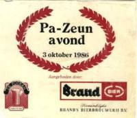 Bierbrouwerij Brand, Pa-Zeun avond 1986