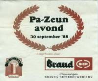 Bierbrouwerij Brand, Pa-Zeun avond 1988