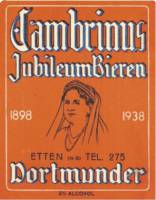 Cambrinus Brouwerij (Etten), Jubileum Bieren 1898-1938 Dortmunder