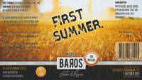 Baros Bier, First Summer Witbier Gin Infused