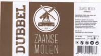 Buitenlandse bieren voor Nederlandse markt (etiket Nederlandse plaatsnaam), Zaanse Molen Dubbel