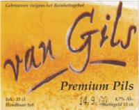 Buitenlandse bieren voor Nederlandse markt (etiket Nederlandse plaatsnaam), van Gils Premium Pils