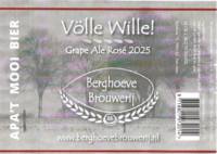 Berghoeve Brouwerij, V&ouml;lle Wille! Grape Ale Ros&eacute; 2025