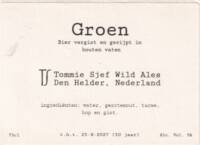 Tommie Sjef Wild Ales, Groen