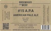 Brouwhuis aan de Werf, #15 A.P.A. American Pale Ale