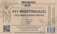 Brouwhuis aan de Werf, #31 Nighting(Ale) Cold Brew Coffee Porter