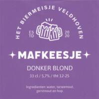 Buitenlandse bieren voor Nederlandse markt (etiket Nederlandse plaatsnaam), Mafkees Donker Blond