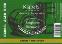Berghoeve Brouwerij, Klabats!  American Barley Wine