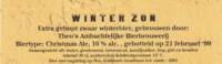 Amateurs, Winterzon