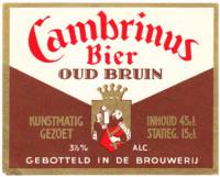 Cambrinus Brouwerij (Etten), Bier Oud Bruin