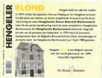 Buitenlandse bieren voor Nederlandse markt (etiket Nederlandse plaatsnaam), Hengeler Blond